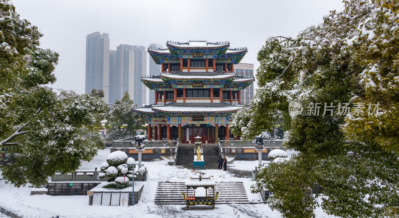 武汉龙王阁冬季雪景