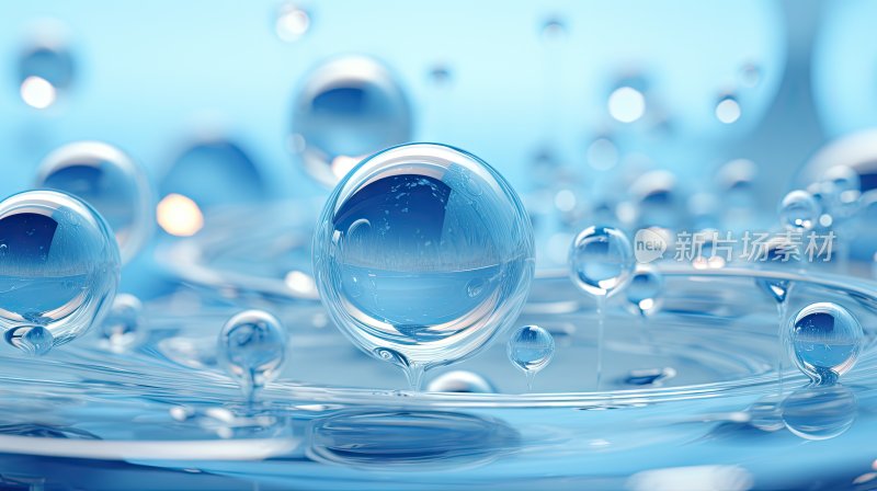 水珠气泡分子概念背景