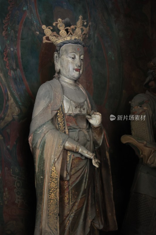 山西大同善化寺大雄宝殿内各种造像