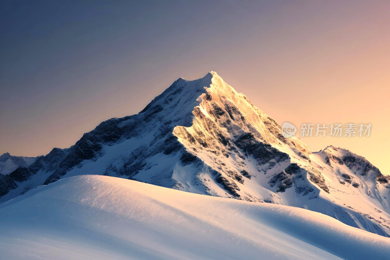 雪山风景冬天天空户外