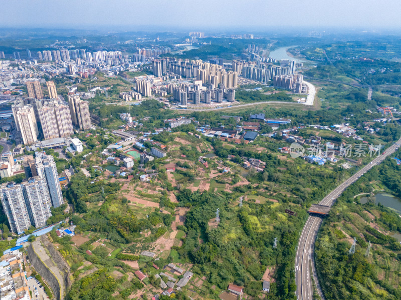 内江城市建设航拍图