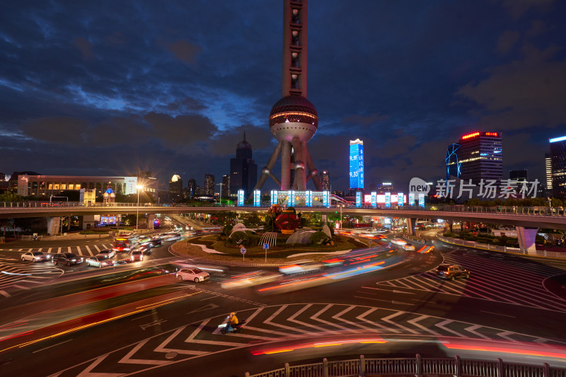 上海陆家嘴的夜景