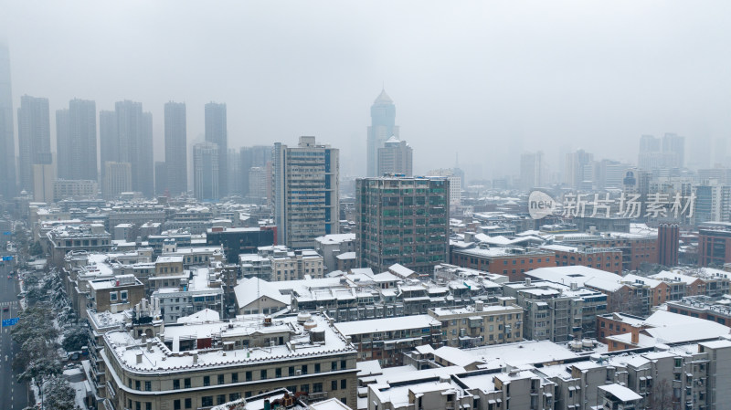 武汉冬季城市雪景