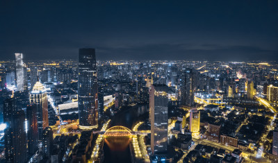 天津城市天际线夜景