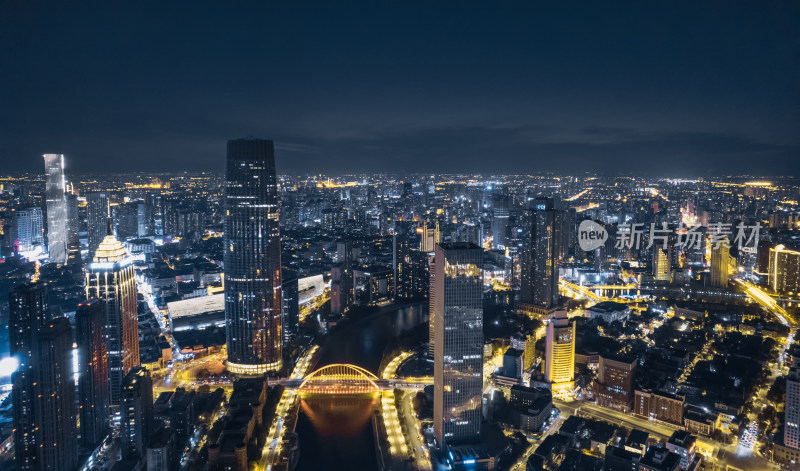 天津城市天际线夜景