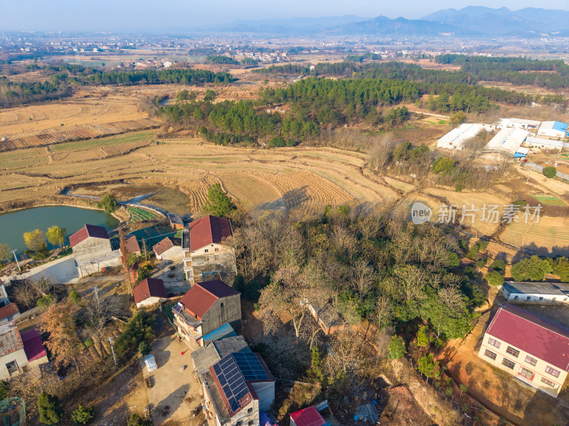 乡村田园航拍全景