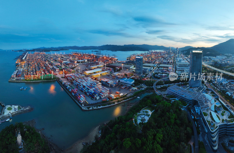 深圳市盐田区盐田港国际集装箱码头航拍
