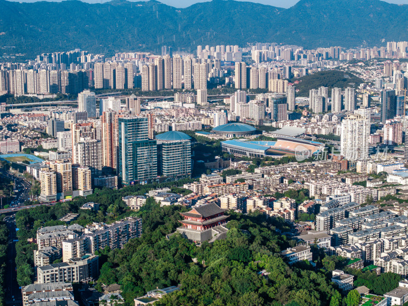 福建福州城市风景航拍建筑