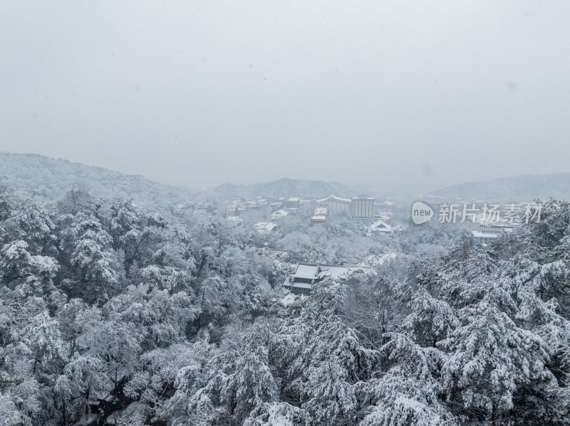 长沙岳麓书院雪景