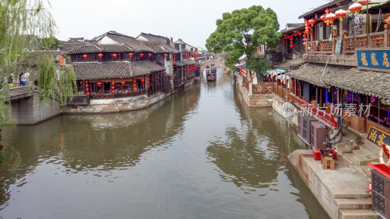 江南水乡古镇河道风景