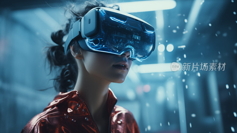 数字世界探索者头戴VR设备未来体验之旅
