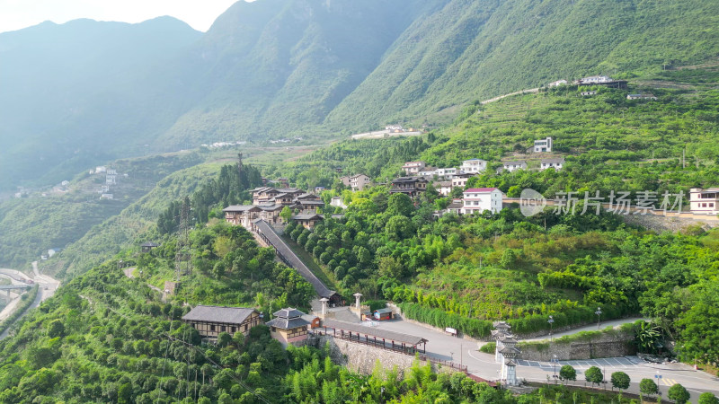 航拍湖北宜昌兴山县昭君村