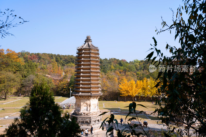 北京银山塔林景区的秋天