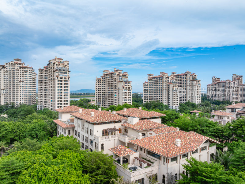 高端住宅小区住宅楼园林景观