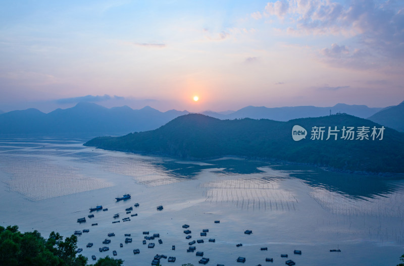 福建宁德霞浦山海日落夕阳晚霞风光