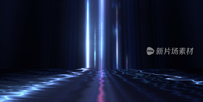 科幻风格蓝色光影背景