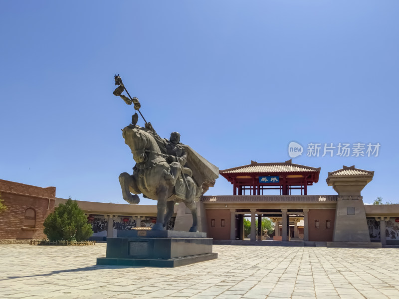 晴朗的夏日，敦煌阳关景区