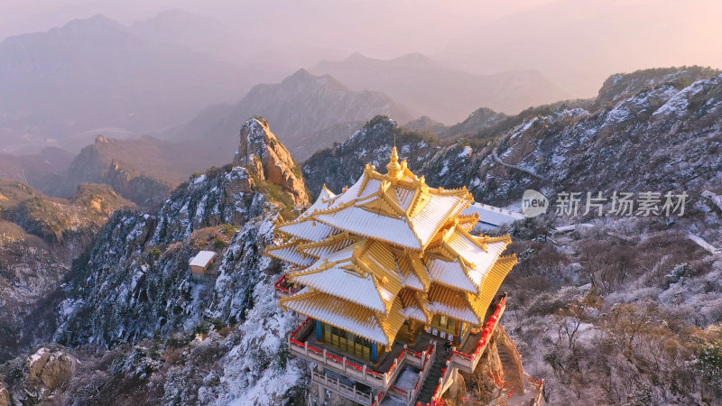 洛阳老君山冬季雪景