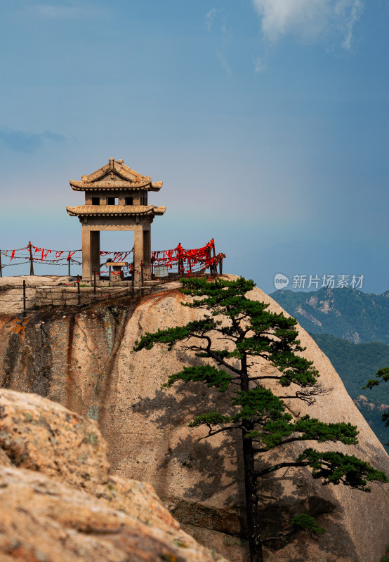 西岳华山日出日落朝霞晚霞云海美景