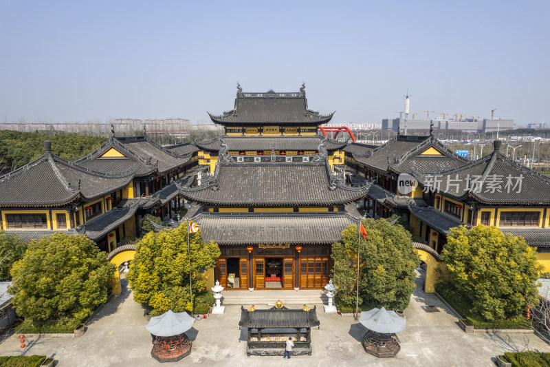 上海闵行区长寿禅寺航拍