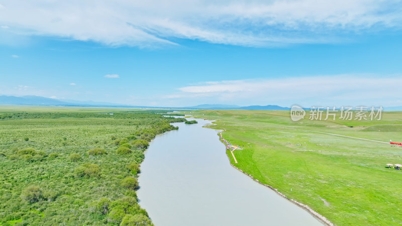 新疆伊犁昭苏湿地公园航拍