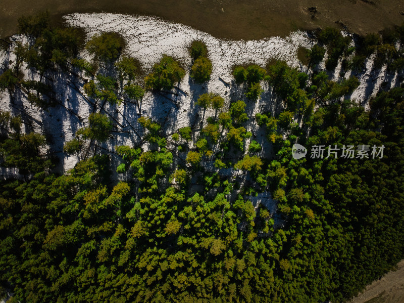 航拍高山森林