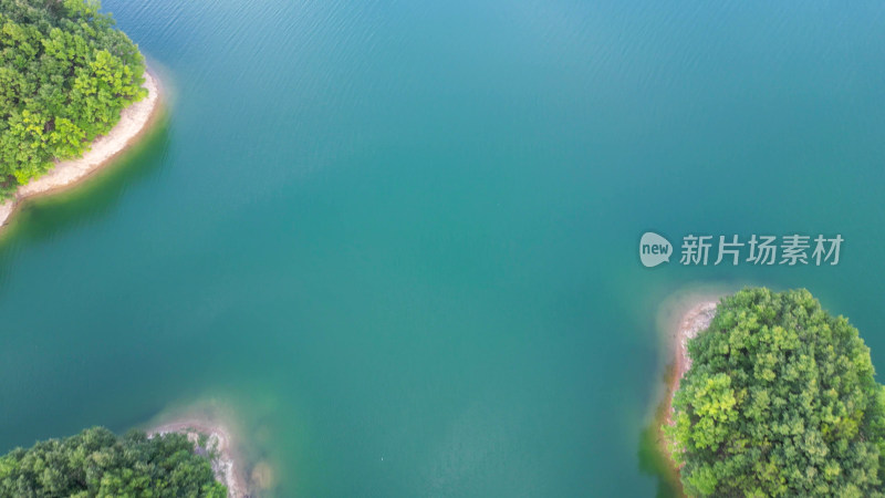 航拍湖北随州琵琶湖风景区