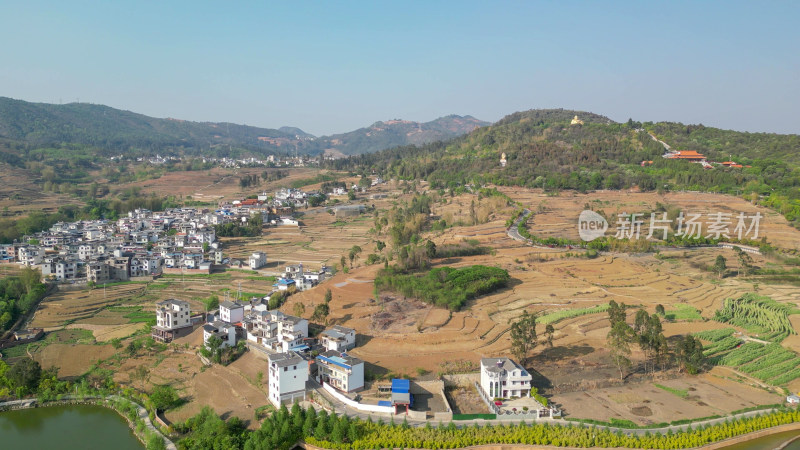 云南弥勒锦屏山景区航拍