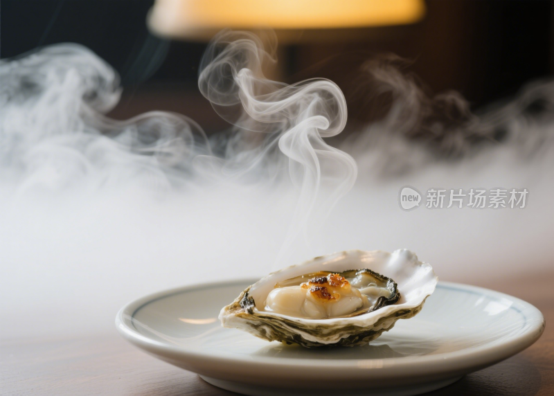 生蚝烤生蚝清蒸生蚝海鲜餐饮美食