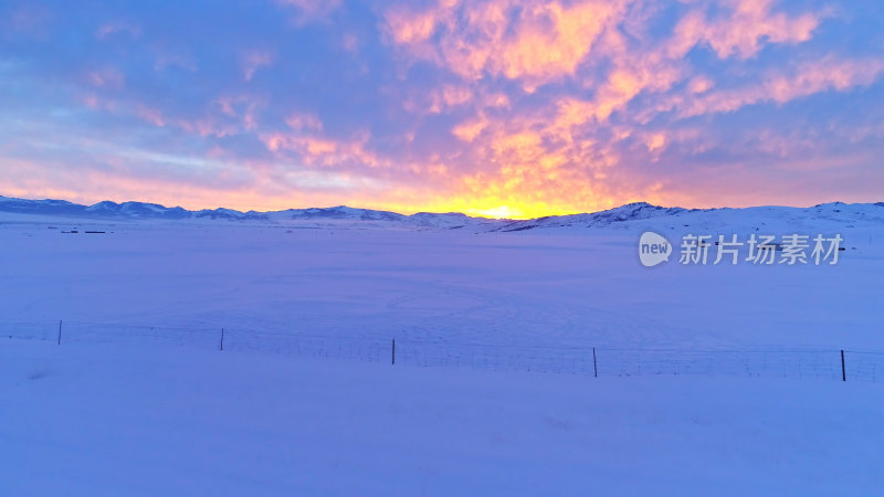 新疆阿勒泰喀纳斯冬季雪景