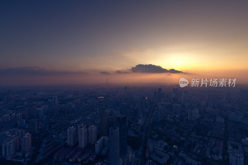 天津城市风光地标建筑城市夜景