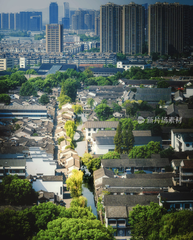 绍兴老城区江南水乡老街