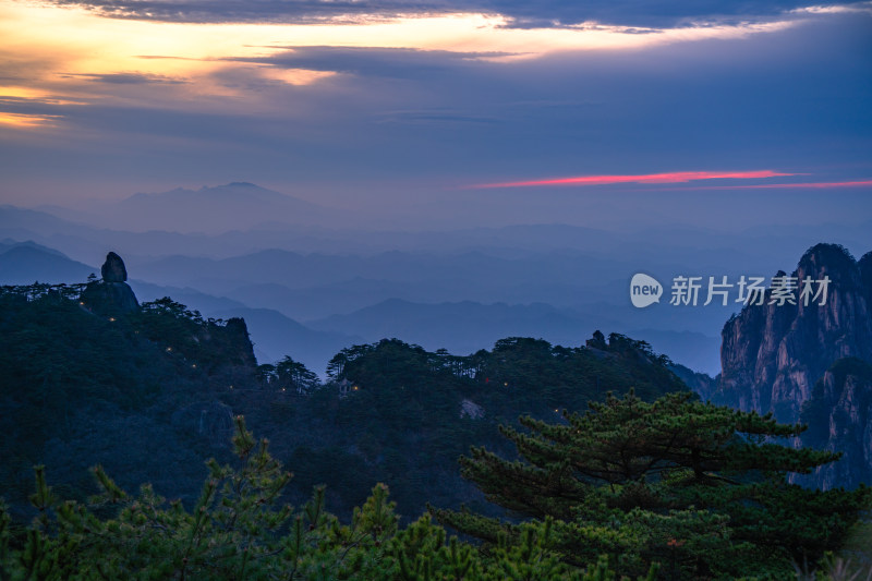 安徽黄山风景区自然风光