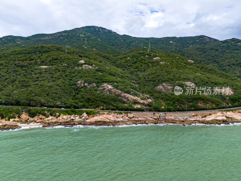 海岛海边风光航拍图