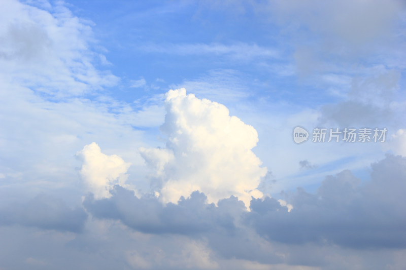 蓝天白云的天空素材