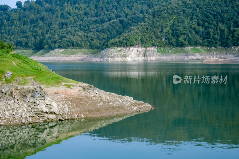 安康瀛湖汉江山水田园风光