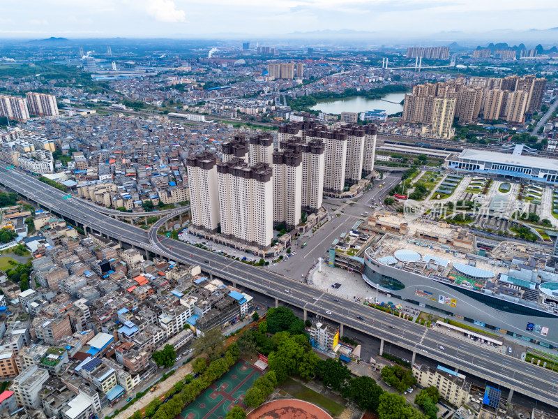 贵港城市建筑航拍图