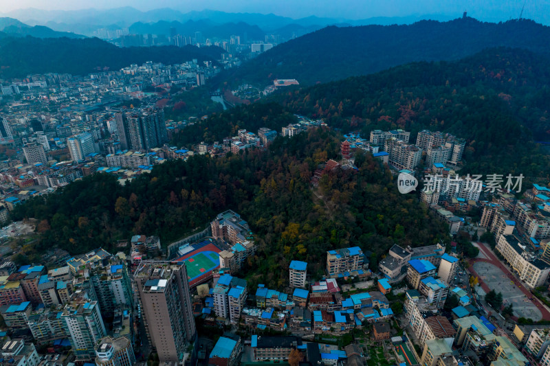 贵州遵义城市大景航拍图