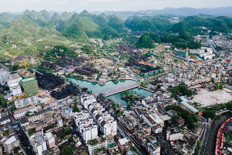 毕节织金县航拍城景