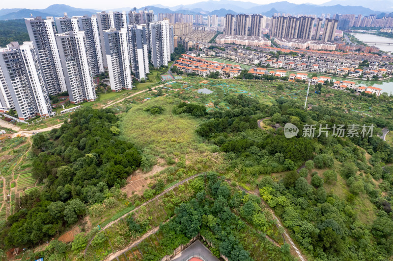 宜春城市建设绿化植物航拍图