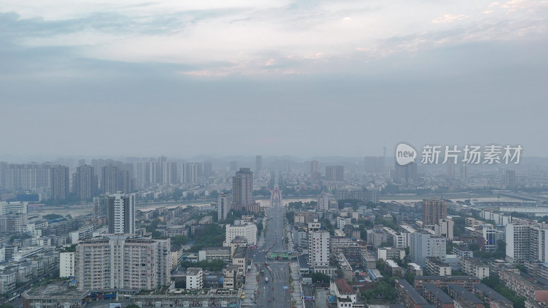 四川德阳大景德阳城市风光航拍摄影图