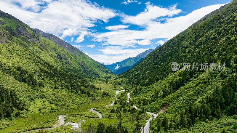 四川阿坝理县毕棚沟景区风景综合