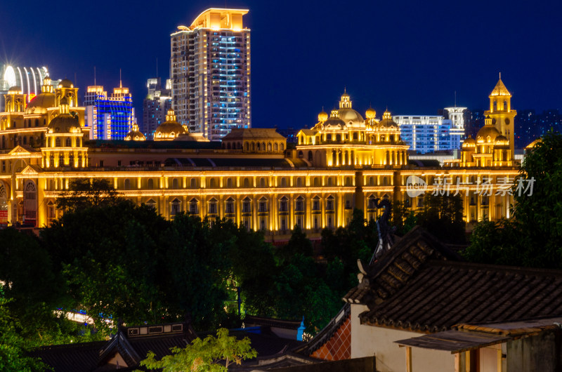 福建省福州烟台山城市夜景