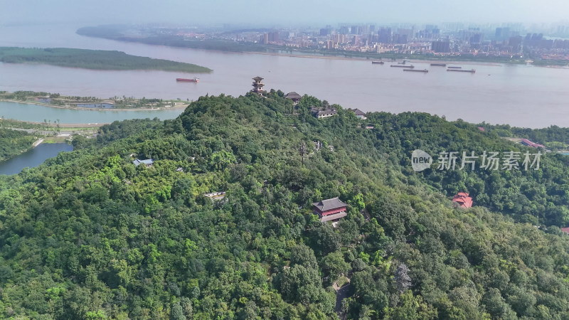 航拍鄂州西山4A景区