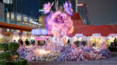 春节成都交子大道二月花市年宵花会