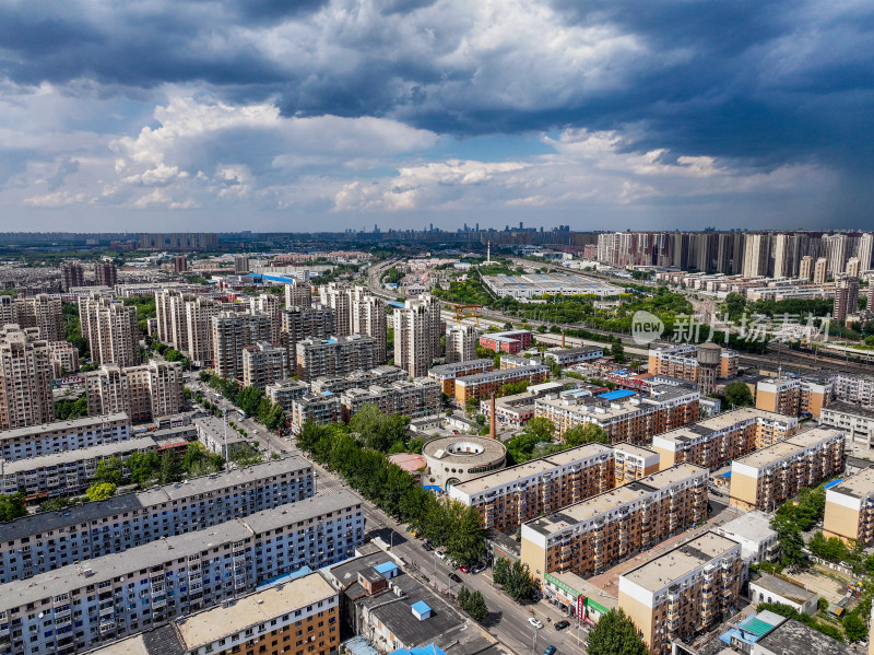 辽宁沈阳苏家屯机务段火车站航拍城市