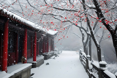 冬天背景大寒雪景壁纸