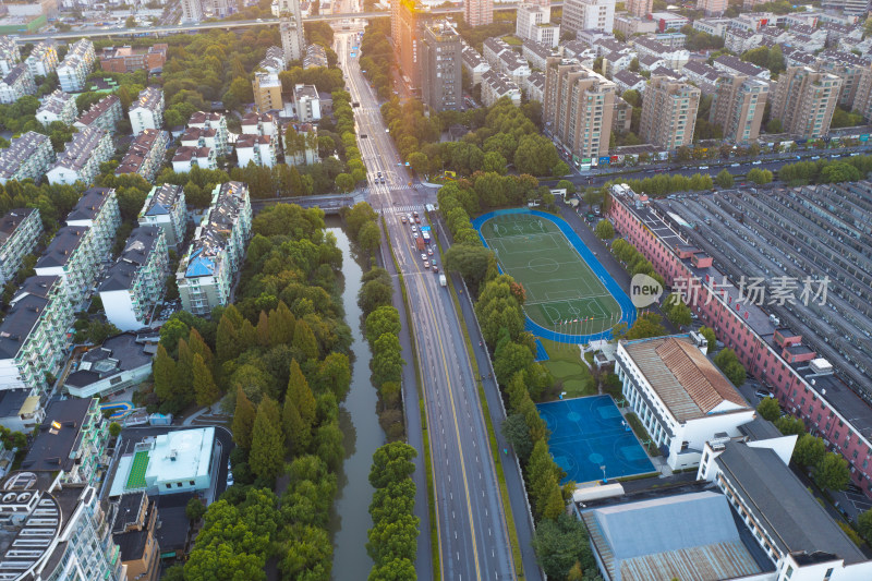 浙江杭州拱墅区登云路航拍