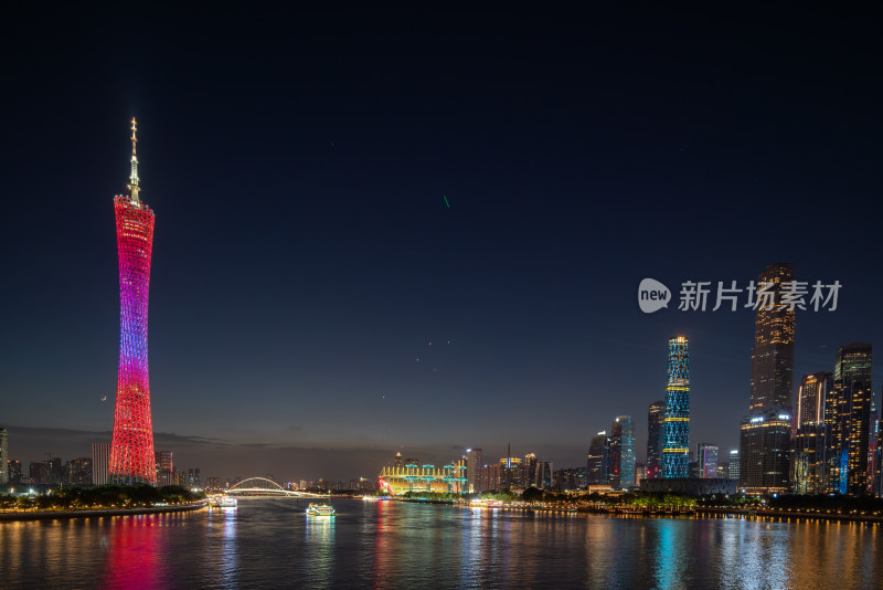 广州珠江新城天际线夜景