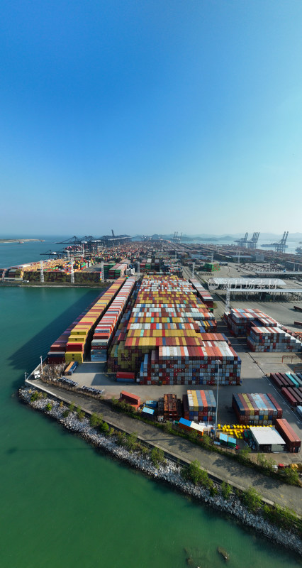 深圳市盐田区盐田港国际集装箱码头航拍